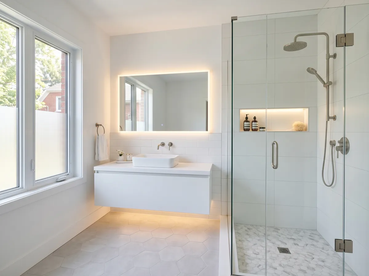 Après — Salle de bain rénovée clé en main
